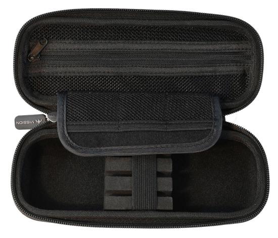 Mission ABS1 Darts Case Metallic Aqua Blau