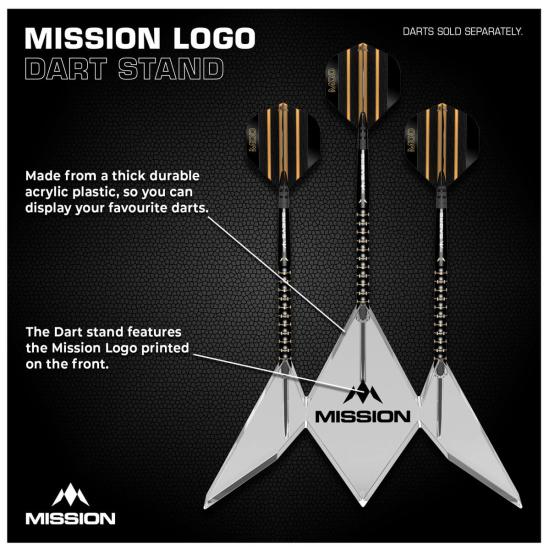Mission Acryl Dart Stand Logo 3 Dart Display