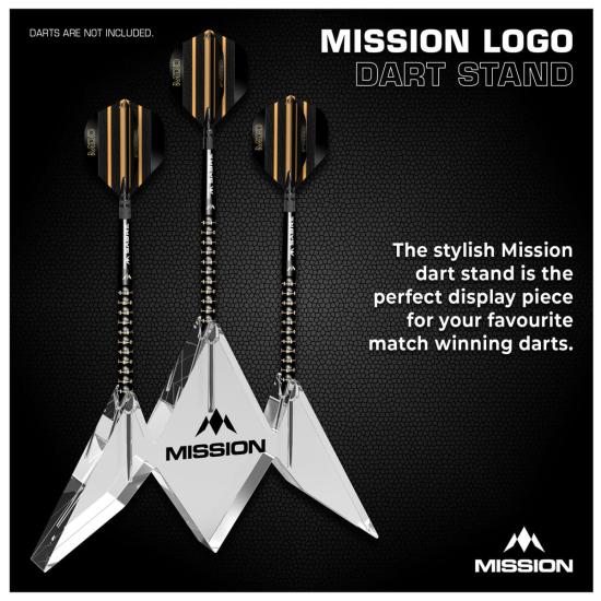 Mission Acryl Dart Stand Logo 3 Dart Display