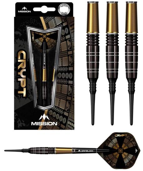 Softdart Crypt M1 90% Schwarz-Gold 20-21g