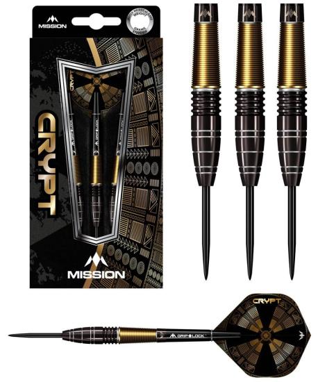 Steeldart Crypt M1 90% Schwarz-Gold 22-24g