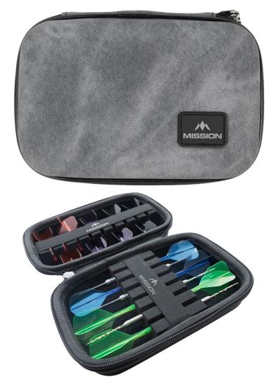 Mission Force 90 EVA Case für Darts Limited Edition Grau Denim Large 