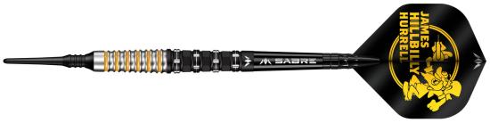 Mission James Hurrell 90% Schwarz-Gelb Softdart 20g