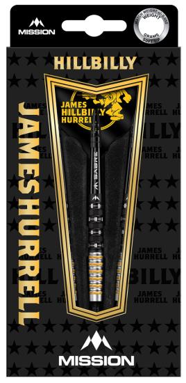 Mission James Hurrell 90% Schwarz-Gelb Softdart 20g