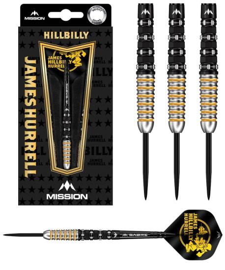 Mission James Hurrell 90% Schwarz-Gelb Steeldart 22-24-26g