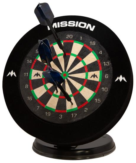 Mission Mini Desktop Dartboard 20cm mit Surround u. 6 Darts