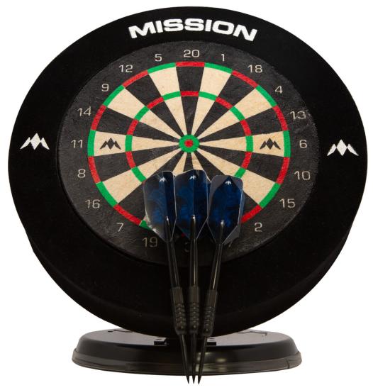 Mission Mini Desktop Dartboard 20cm mit Surround u. 6 Darts