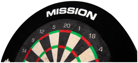 Mission Mini Desktop Dartboard 20cm mit Surround u. 6 Darts