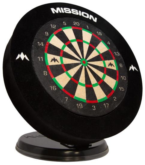 Mission Mini Desktop Dartboard 20cm mit Surround u. 6 Darts