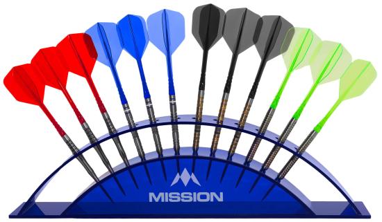 Mission Station 12 Darts Display Blau
