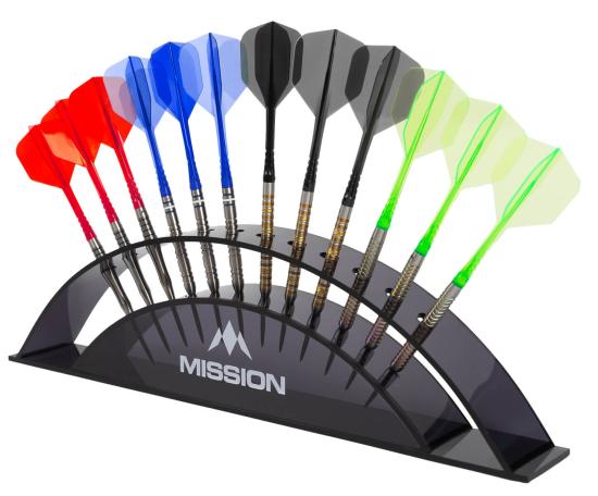 Mission Station 12 Darts Display Schwarz
