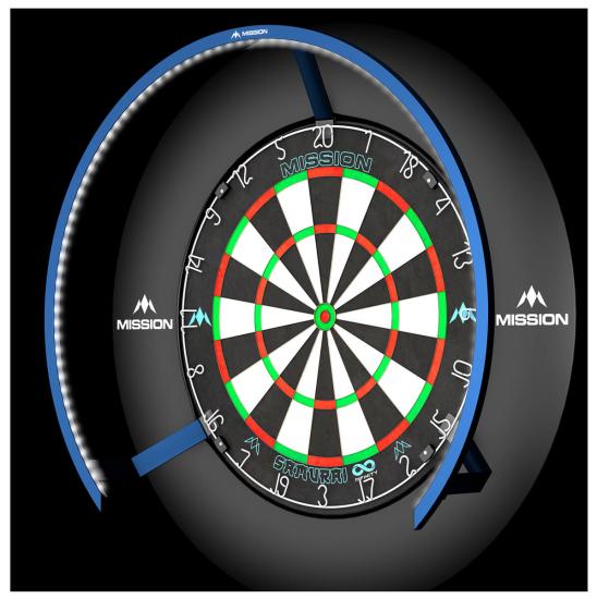 Mission Torus 270 Blau Dartboard Beleuchtung