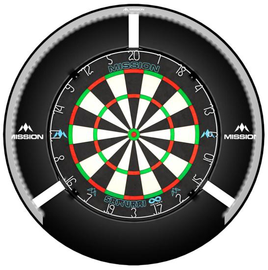 Mission Torus 270 Silber Dartboard Beleuchtung