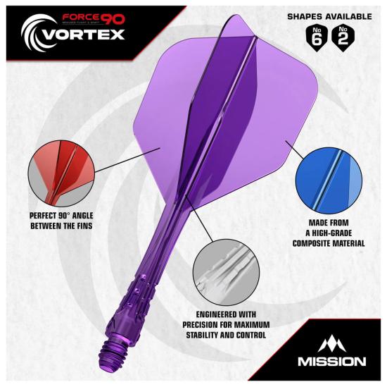 Mission Vortex Force 90 Flight-Shaft No2 Neon-Pink