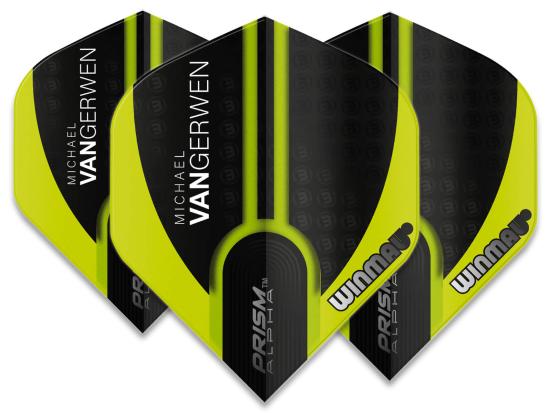 Winmau Prism Alpha MvG Flight Schwarz-Grün