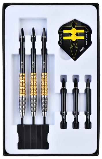 One80 L.Ilagan Gunner III Steeldart 22-23-24g Schwarz-Gold