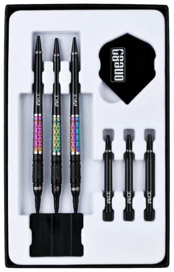 One80 Desmond Chint Schwarz/Rainbow V2 Signature Softdart 20g