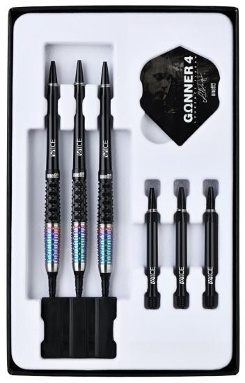 One80 Gunner 4 Signatur Softdart Schwarz-Rainbow 22g