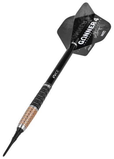 One80 Gunner 4 Signatur Softdart Schwarz-Rosengold 20,5g