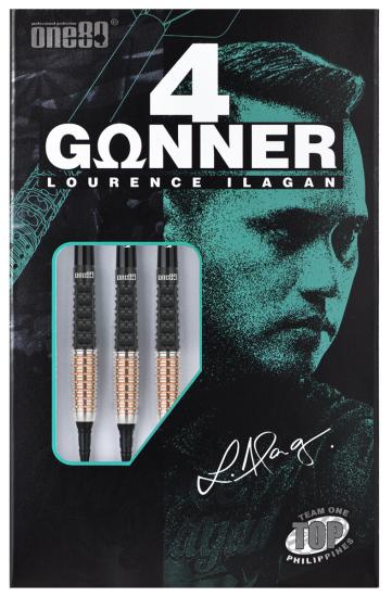 One80 Gunner 4 Signatur Softdart Schwarz-Rosengold 20,5g