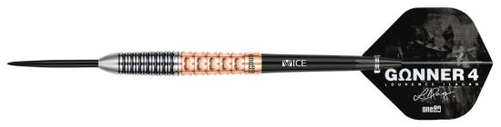 One80 Gunner 4 Signatur Steeldart Schwarz-Rosengold 22-23-24g