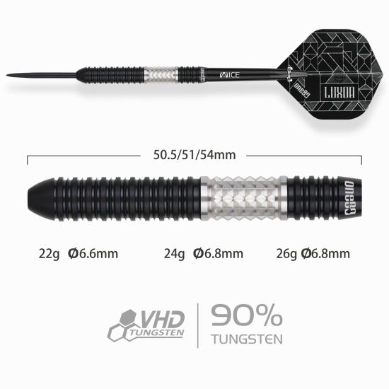 One80 Luxor 2 Iota Steeldart 22-24-26g