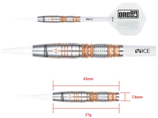 One80 Maya Sekine Orca II Rosegold Softdart 21g