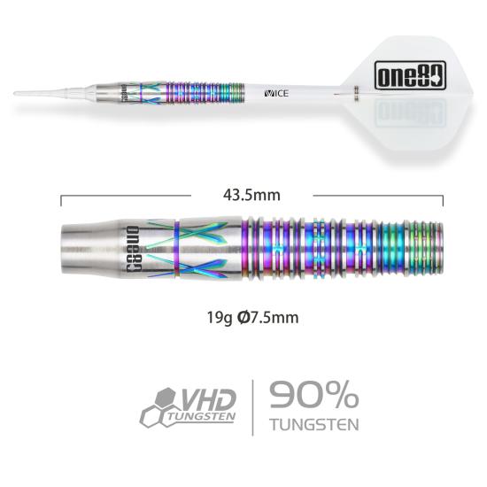 One80 Noriyuki Nakamura V4 Rainbow Signature Softdart 19g