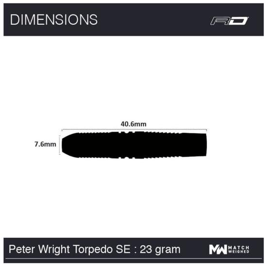 Peter Wright Snakebite WC Torpedo SE Steeldart 23-25g