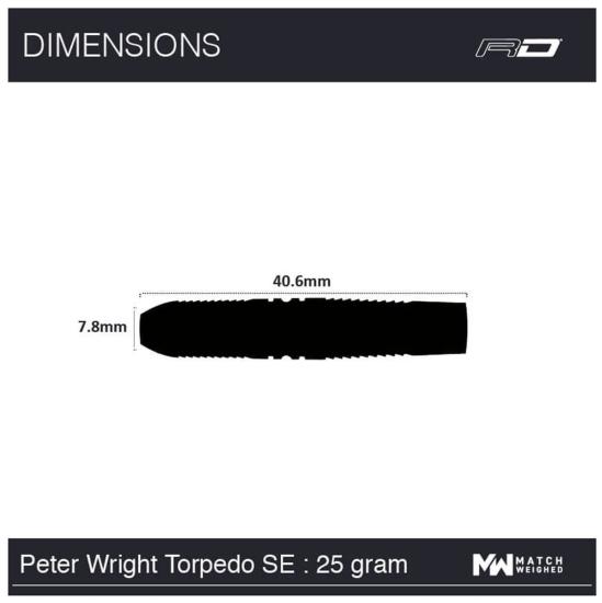Peter Wright Snakebite WC Torpedo SE Steeldart 23-25g