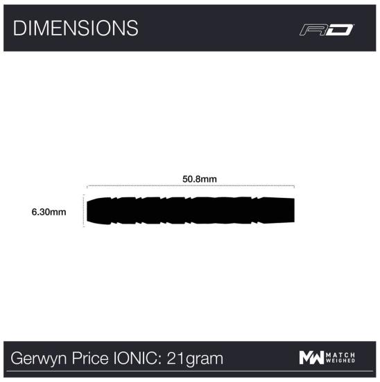 RedDragon Gerwyn Iceman Price Ionic Steeldart 25 g