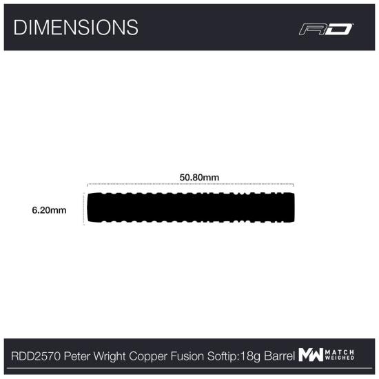 RedDragon Peter Wright Copper Fusion Softdart 20g