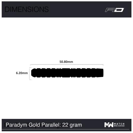 RedDragon Paradym Gold Parallel Steeldart 22-24-26 g