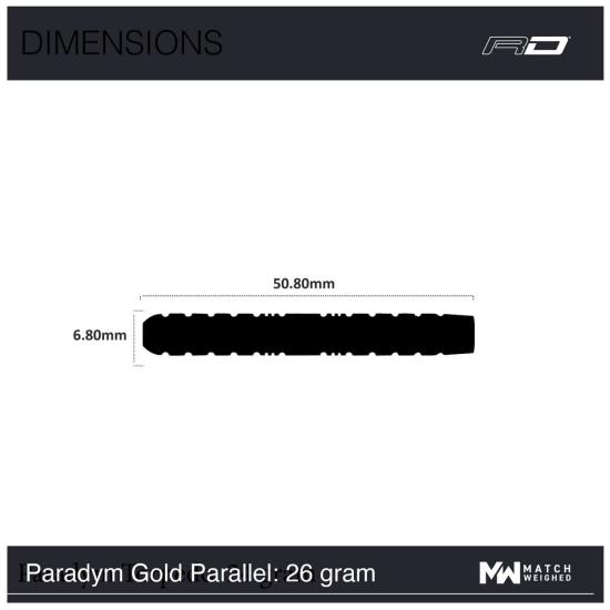 RedDragon Paradym Gold Parallel Steeldart 22-24-26 g