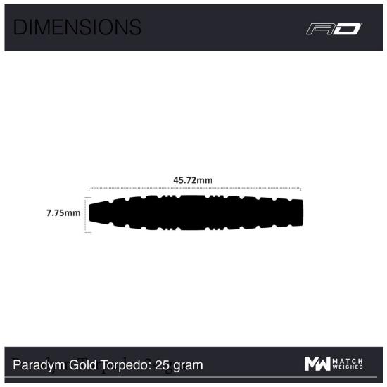RedDragon Paradym Gold Torpedo Steeldart 23-25 g