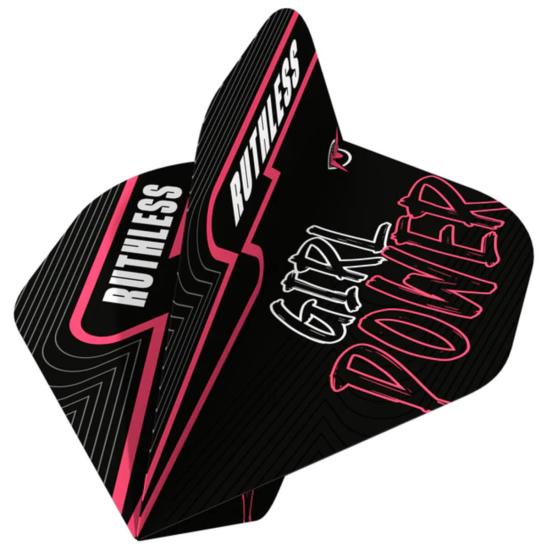 Ruthless Girl Power Dart Flights No2 Schwarz