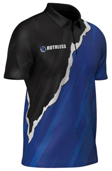 Ruthless RipTorn ECO  Schwarz-Blau Dart Shirt