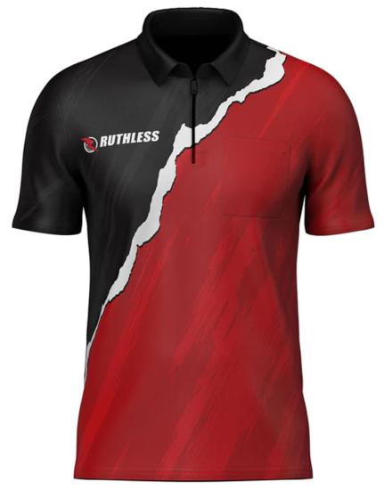 Ruthless RipTorn ECO  Schwarz-Rot Dart Shirt