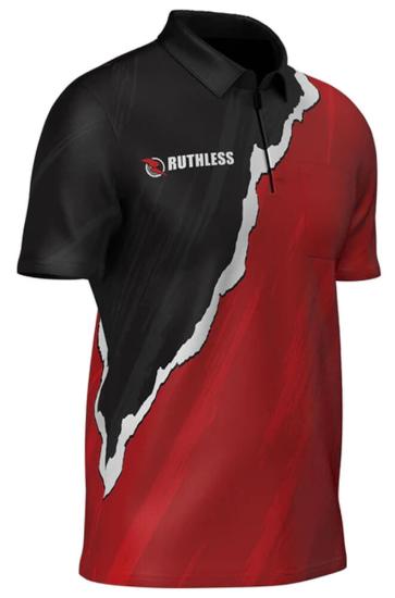 Ruthless RipTorn ECO  Schwarz-Rot Dart Shirt