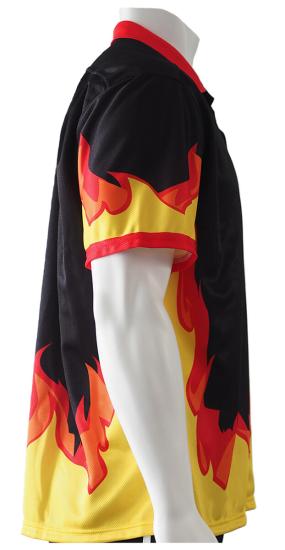 Darthemd Flames schwarz-rot-gelb