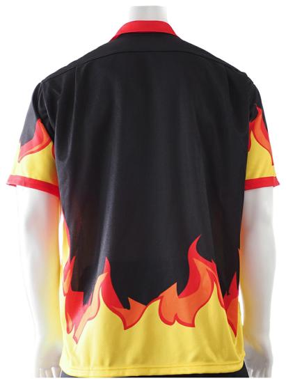 Darthemd Flames schwarz-rot-gelb