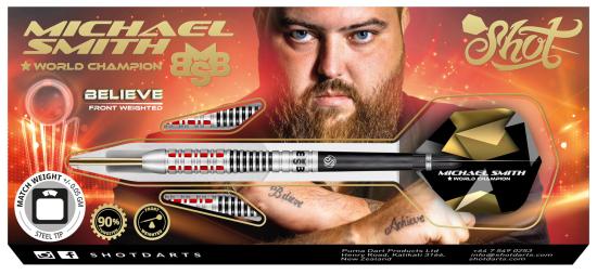 Shot Michael Smith Believe 90% Steeldart 24 g