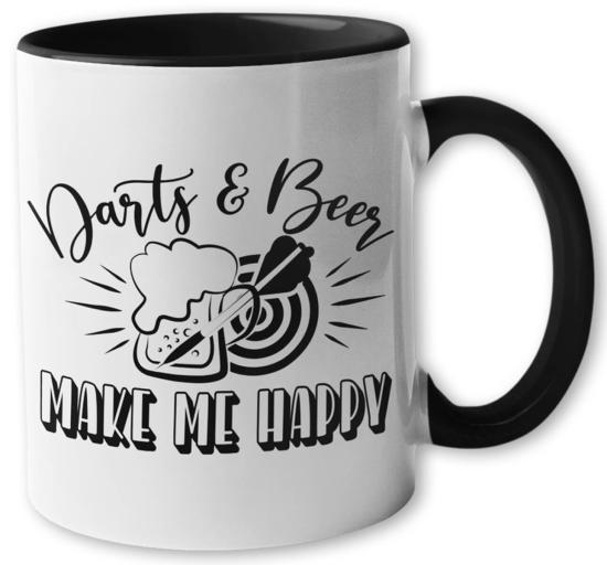 Tasse voll ins schwarze Darts and Beer