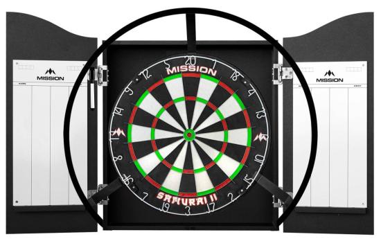 Mission Torus 270 Dartboard Beleuchtung