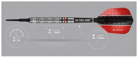 Target Vapor8 Softdart 18g abwechselnder Grip