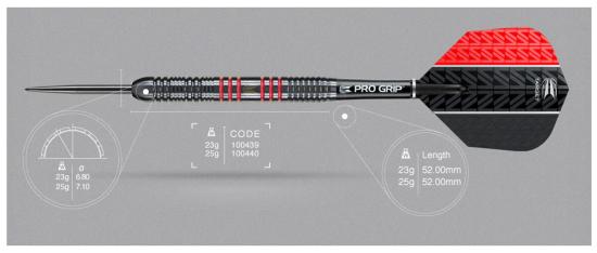 Target Vapor8 Black Steeldart Rot 23-25g
