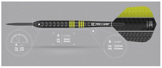 Target Vapor8 Black Steeldart Gelb 22-24g