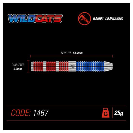 Winmau Wildcats Steeldart 21-22-23-24-25-26g