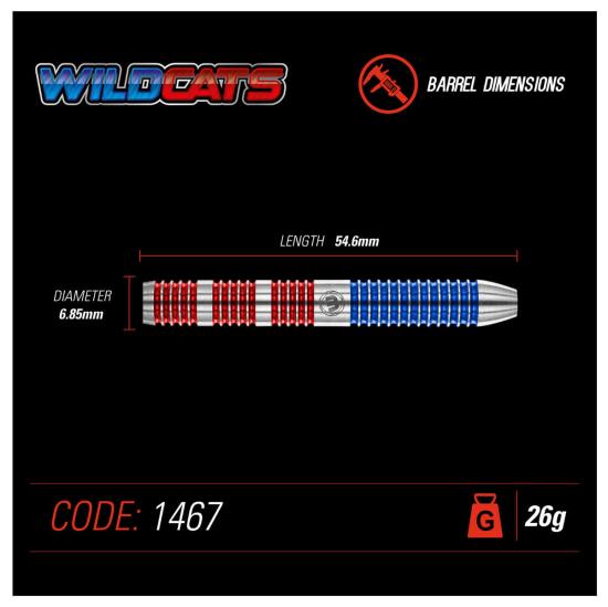 Winmau Wildcats Steeldart 21-22-23-24-25-26g