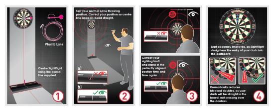 Winmau SightRight 2 Korrektur Hilfe